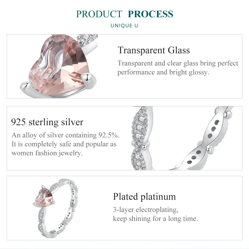 (slika za) Prstan kameleon v obliki srca Pandora Style - BSR479 - Ogled 5