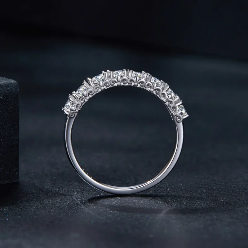 (slika za) Prstan Pandora Style Patternmoissanite (en certifikat) - MSR015 - Ogled 3