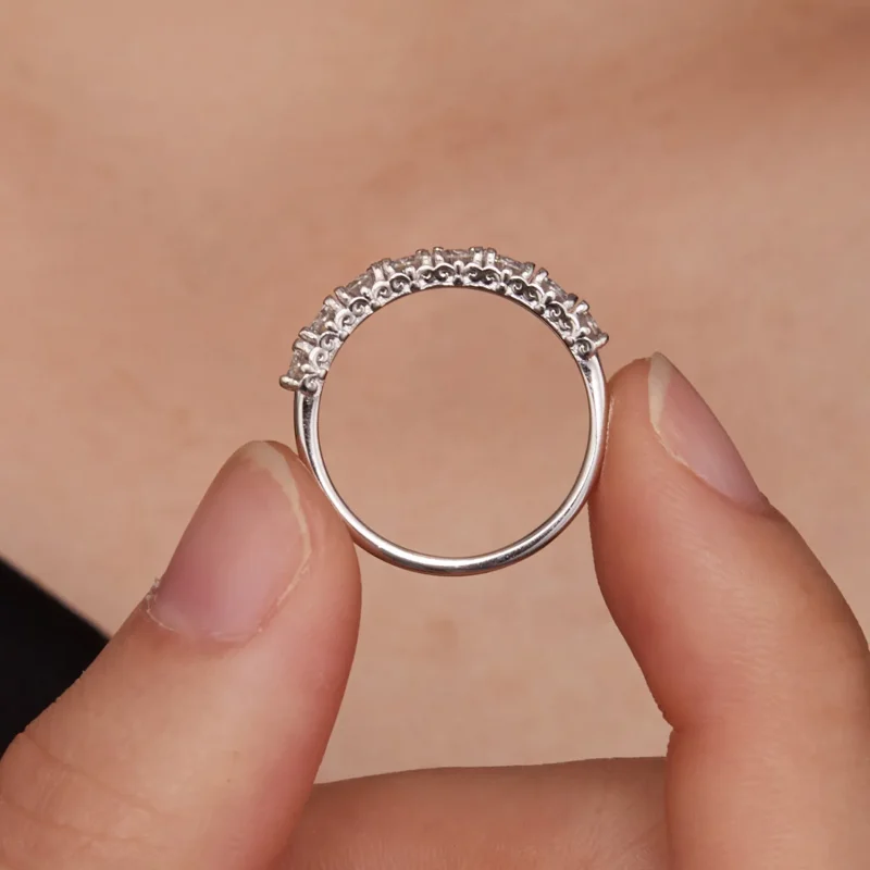 (slika za) Prstan Pandora Style Patternmoissanite (en certifikat) - MSR015 - Ogled 7