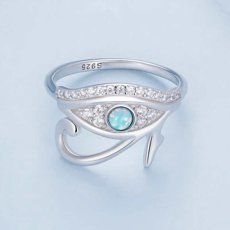 (slika za) Prstan s cirkonom Horusovega očesa v stilu Pandora - BSR403 - Ogled 3