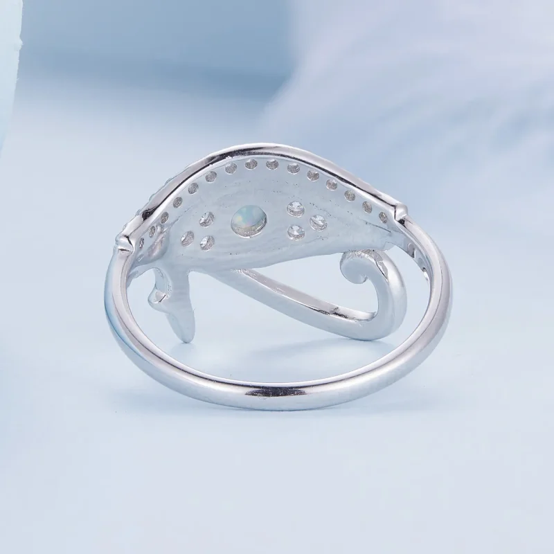 (slika za) Prstan s cirkonom Horusovega očesa v stilu Pandora - BSR403 - Ogled 4