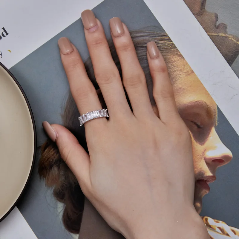 (slika za) Prstan s sijočim cirkonom v stilu Pandora - BSR409 - Ogled 6