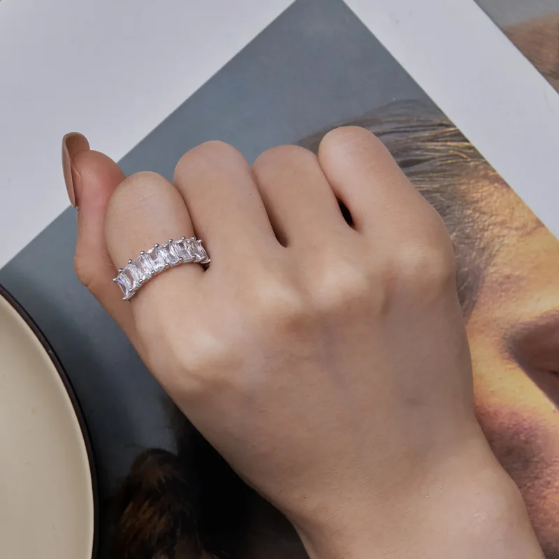 (slika za) Prstan s sijočim cirkonom v stilu Pandora - BSR409 - Ogled 7