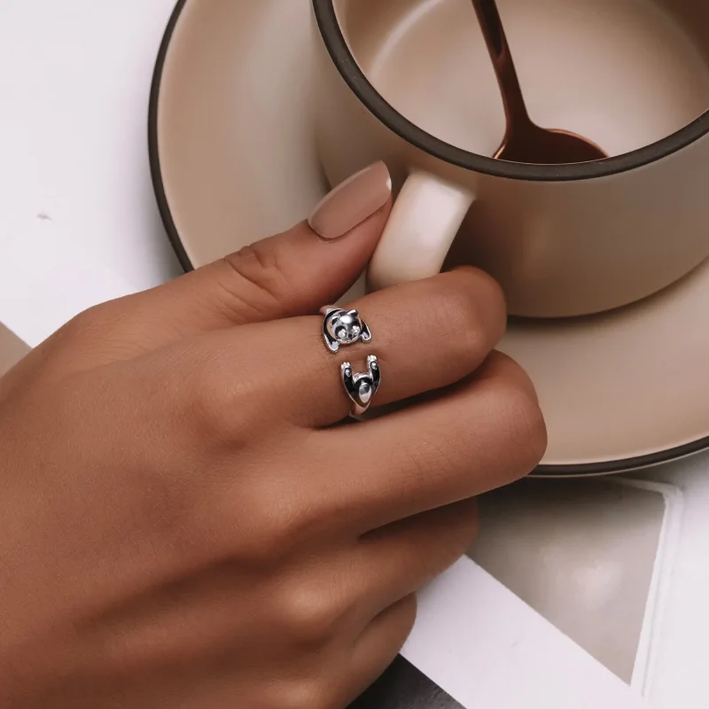 (slika za) Prstan s pando v slogu Pandora - SCR969-E - Ogled 5