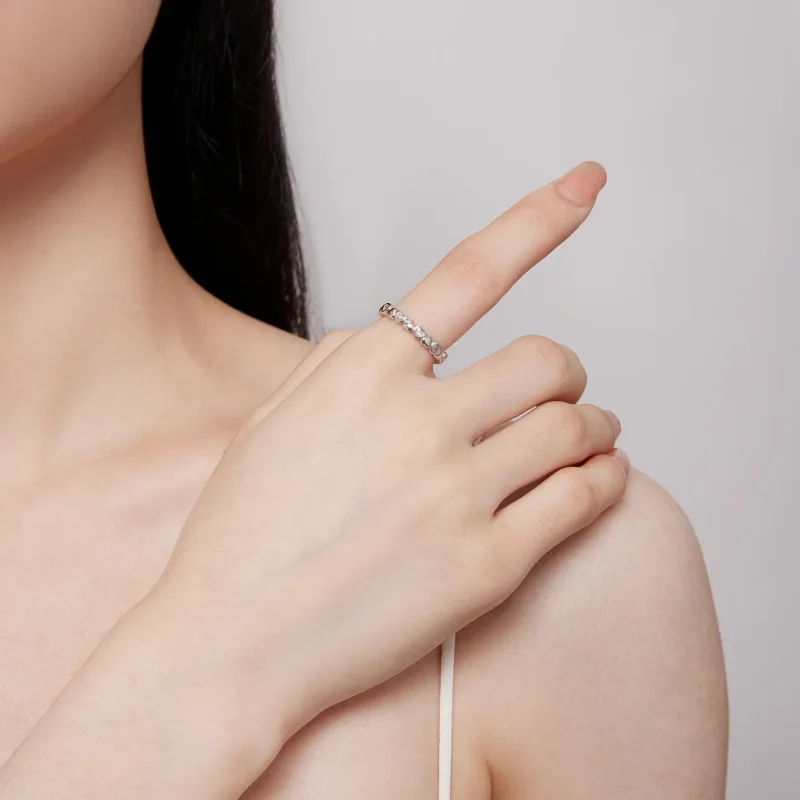 (slika za) Prstan s srčki v stilu Pandora - BSR421 - Ogled 5