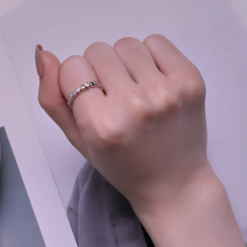 (slika za) Prstan s srčki v stilu Pandora - BSR421 - Ogled 6