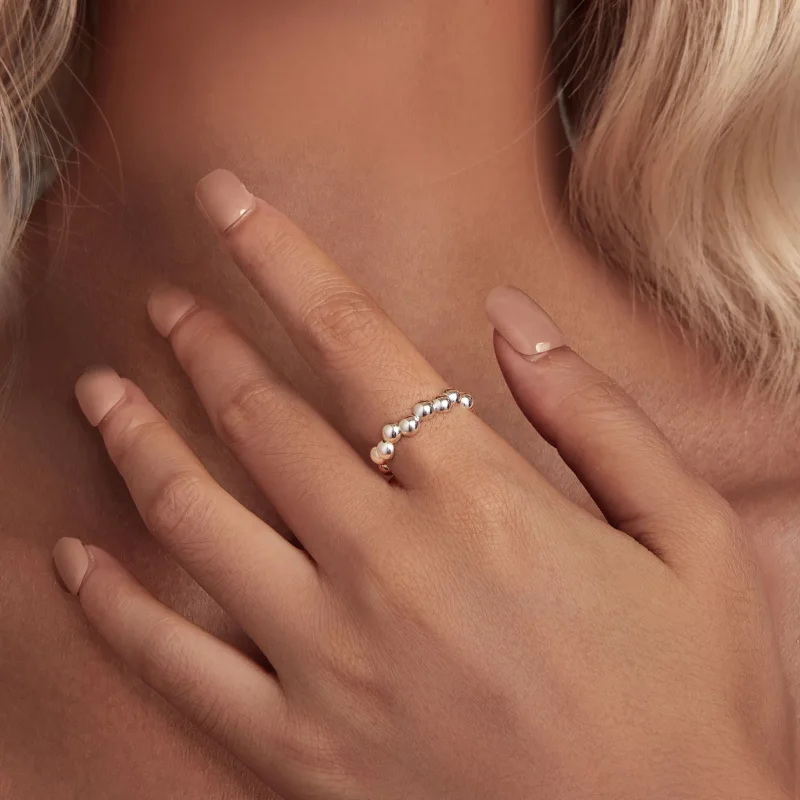 (slika za) Prstan z mehurčki v stilu Pandora - SCR962-E - Ogled 4