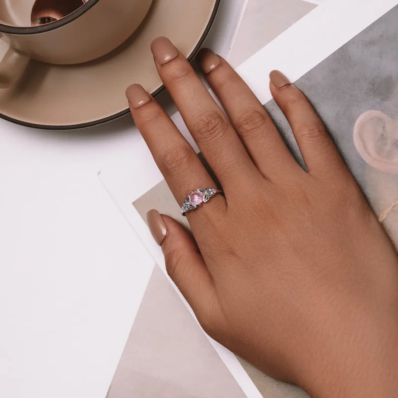 (slika za) Prstan z metulji v slogu Pandora - BSR478 - Ogled 4