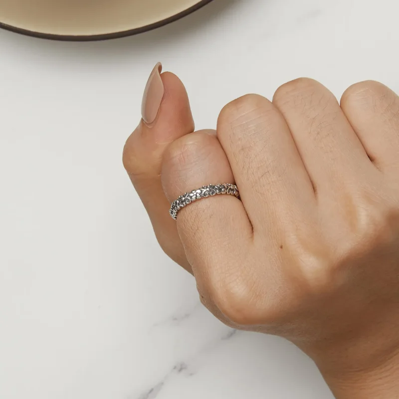 (slika za) Prstan z retro vzorcem Pandora - SCR958 - Ogled 6