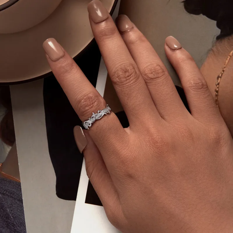 (slika za) Prstan z vinsko trto v stilu Pandora - BSR489 - Ogled 5