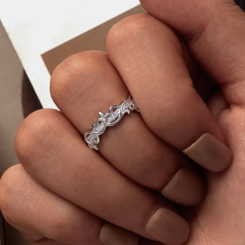 (slika za) Prstan z vinsko trto v stilu Pandora - BSR489 - Ogled 6