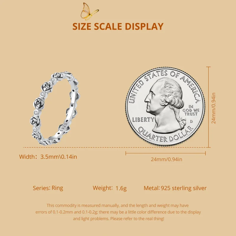 (slika za) Prstan z vrtnico v stilu Pandora - SCR960 - Ogled 6