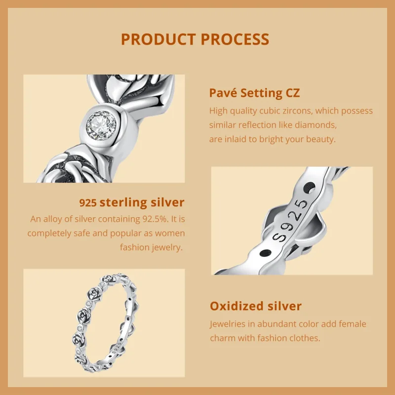 (slika za) Prstan z vrtnico v stilu Pandora - SCR960 - Ogled 7