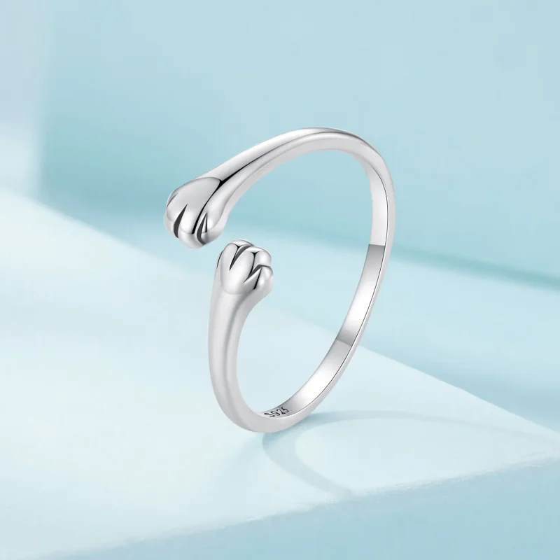 (slika za) Prstan za mačji objem v stilu Pandora - SCR961-E - Ogled 2