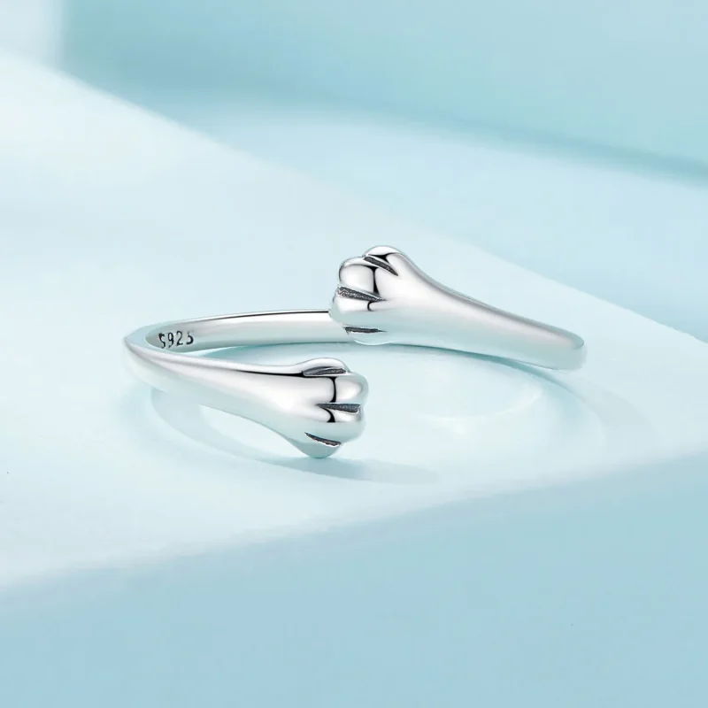 (slika za) Prstan za mačji objem v stilu Pandora - SCR961-E - Ogled 3