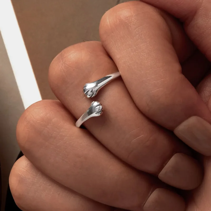 (slika za) Prstan za mačji objem v stilu Pandora - SCR961-E - Ogled 6