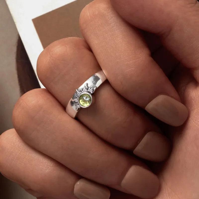 (slika za) Prstan za par s soncem, luno in zvezdami v stilu Pandora - BSR491-E - Ogled 6