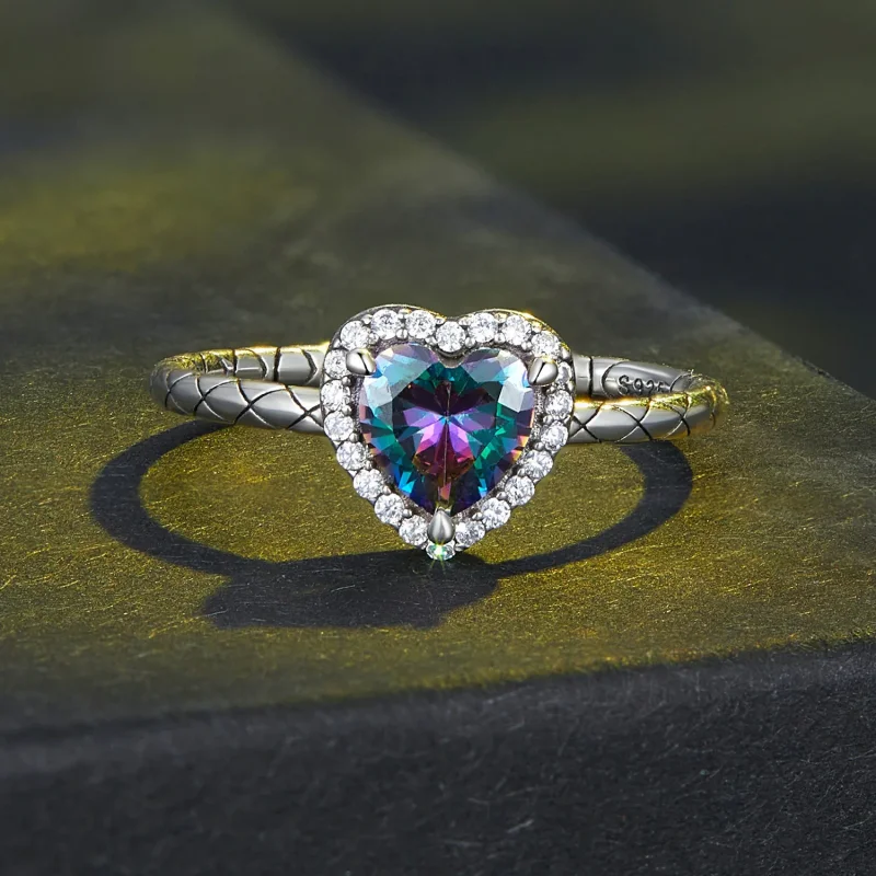 (slika za) Retro prstan s srcem v slogu Pandora - BSR481 - Ogled 3