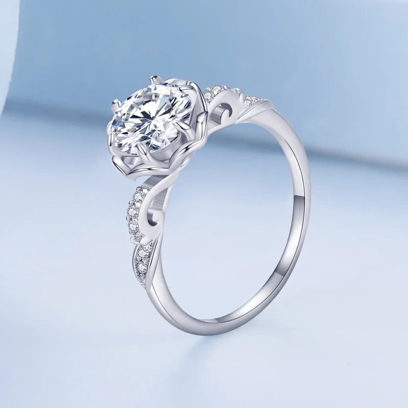 (slika za) Romantični prstan z vrtnico v stilu Pandora - BSR387 - Ogled 2