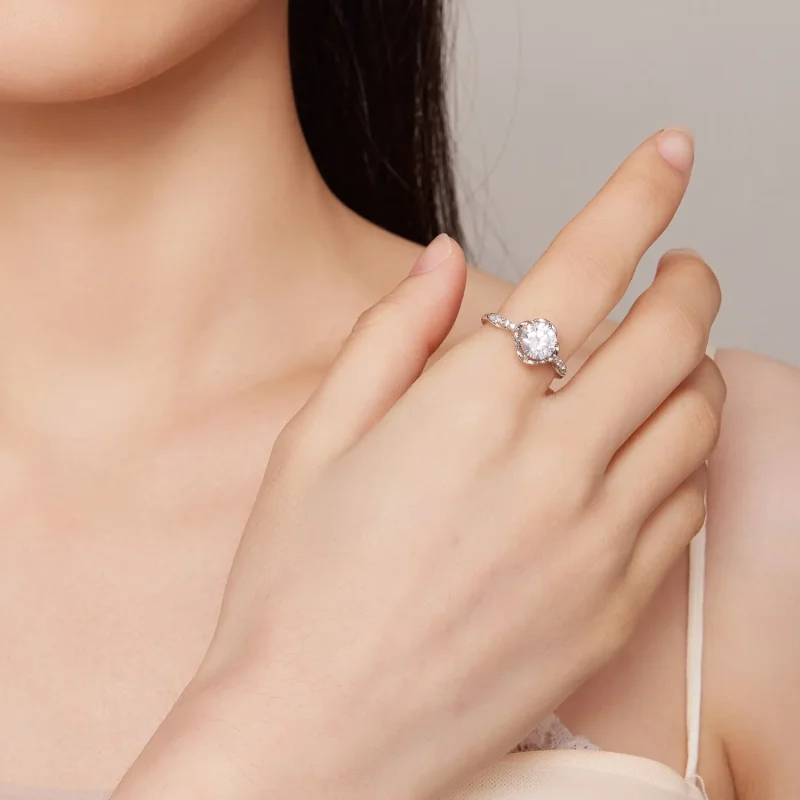 (slika za) Romantični prstan z vrtnico v stilu Pandora - BSR387 - Ogled 5