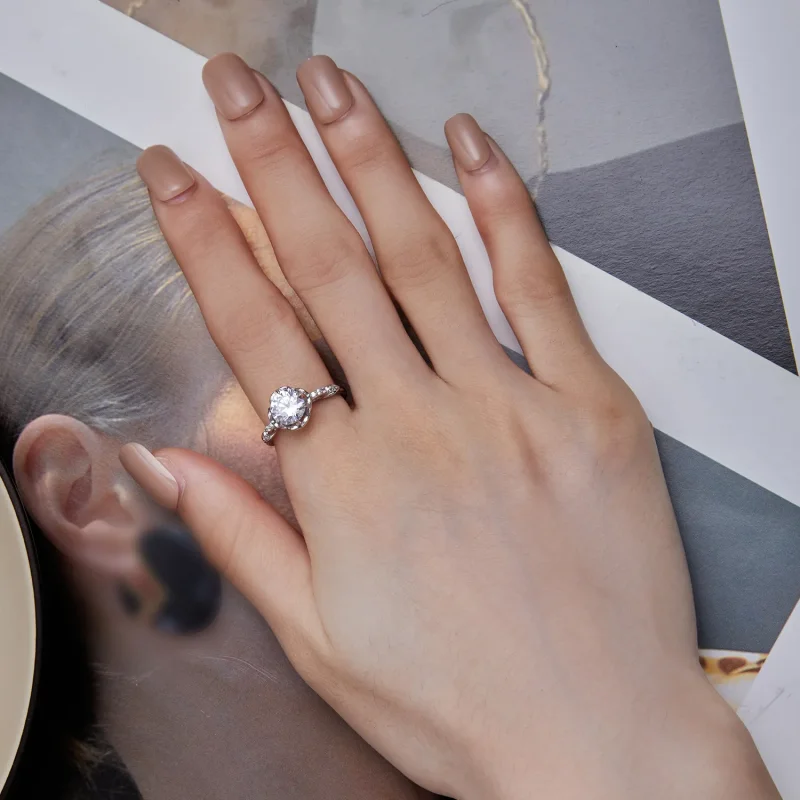 (slika za) Romantični prstan z vrtnico v stilu Pandora - BSR387 - Ogled 6