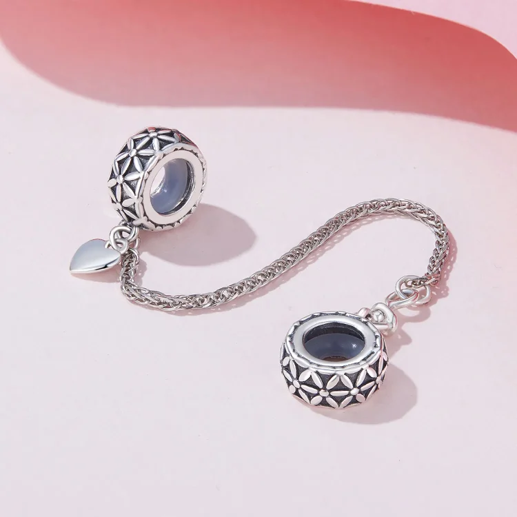 Silikonska varnostna verižica Flower of Life v stilu Pandora - SCC2632