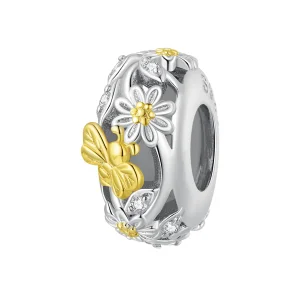 (slika za) Silikonski distančnik Pandora Style Daisy Bee - BSC819