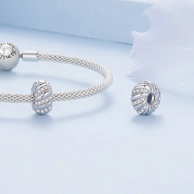 (slika za) Silikonski distančnik Pandora Style Twist - BSC905 - Ogled 4