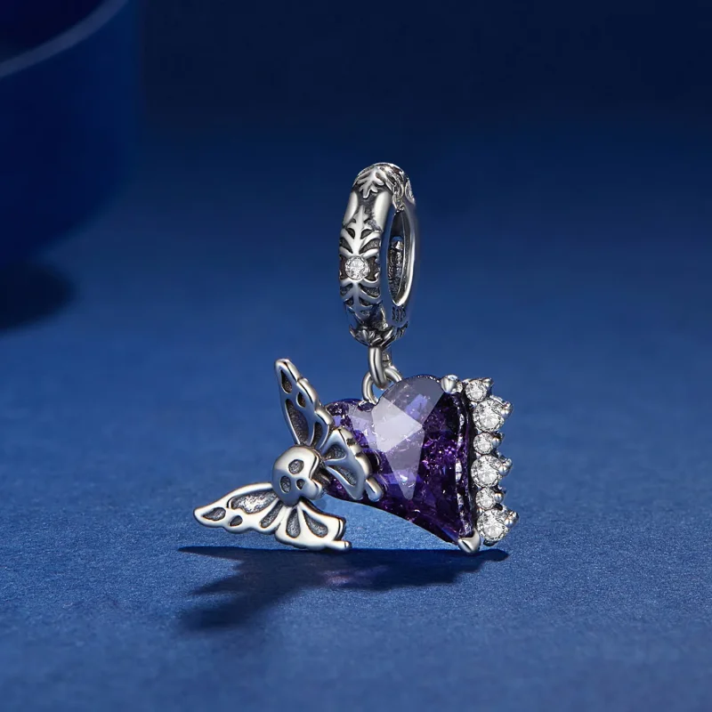 (slika za) Silikonski obesek v obliki lobanje v obliki metulja Pandora - BSC912 - Ogled 2