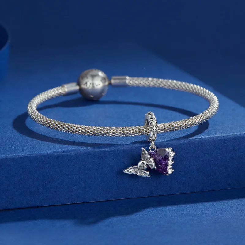 (slika za) Silikonski obesek v obliki lobanje v obliki metulja Pandora - BSC912 - Ogled 4