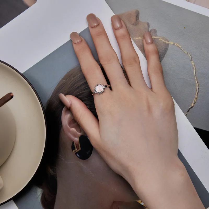 (slika za) Sončni prstan z opalom v slogu Pandora - BSR398 - Ogled 5