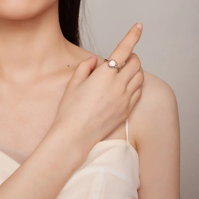 (slika za) Sončni prstan z opalom v slogu Pandora - BSR398 - Ogled 6