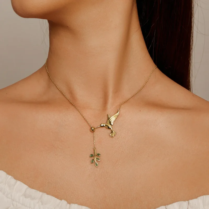 (slika za) Srebrna ogrlica Pandora Style Hummingbird's Greetings-925 - SCN217-B - Ogled 4