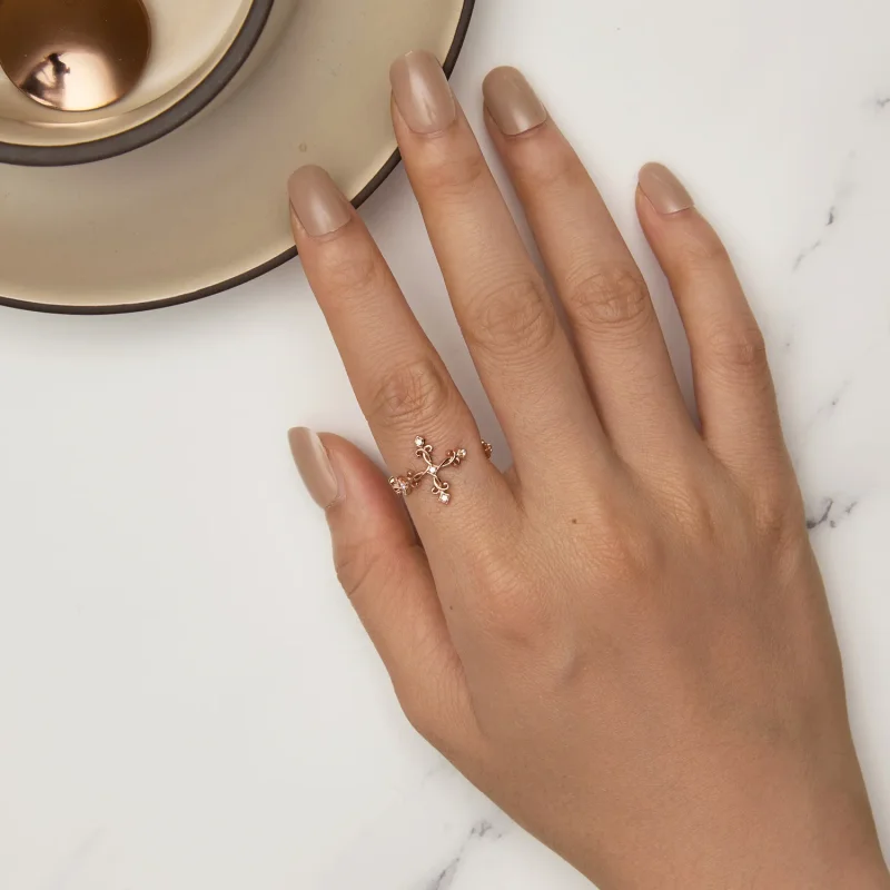 (slika za) Srebrni prstan s križem v stilu Pandora - BSR041-C - Ogled 5