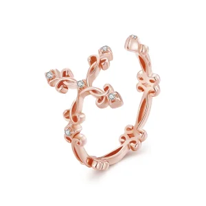 (slika za) Srebrni prstan s križem v stilu Pandora - BSR041-C