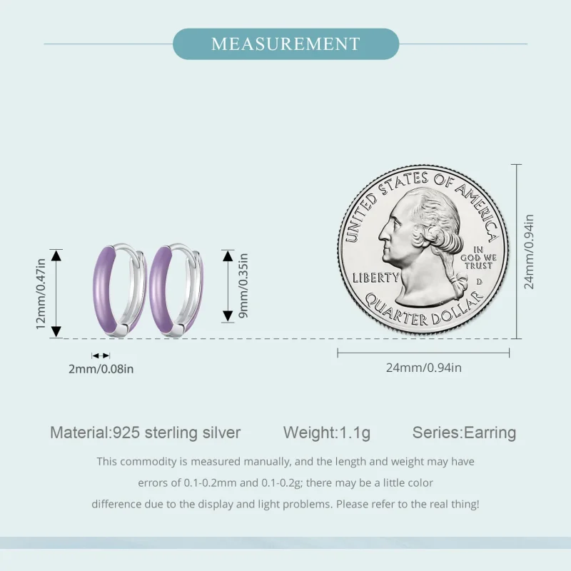 (slika za) Svetleči obročasti uhani v slogu Pandora - SCE1644 - Ogled 6