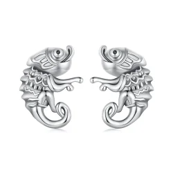 Uhani s kameleonskimi čepi v stilu Pandora - SCE1661 Uhani s kameleonskimi čepi v stilu Pandora - SCE1661