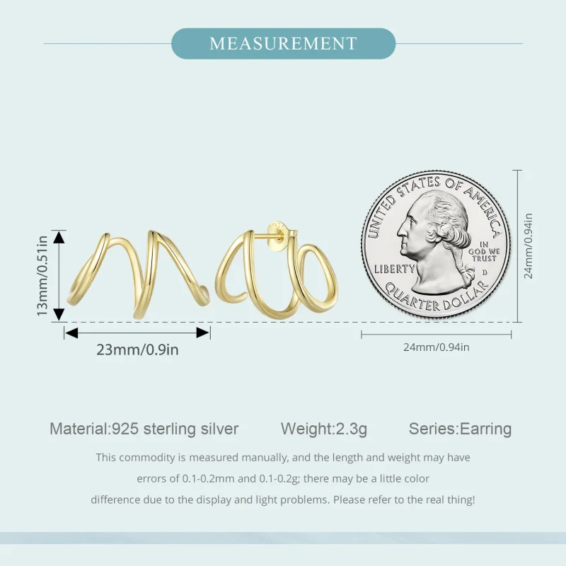 (slika za) Uhani s klinčki v slogu Pandora Simple Lines - SCE986-B - Ogled 6
