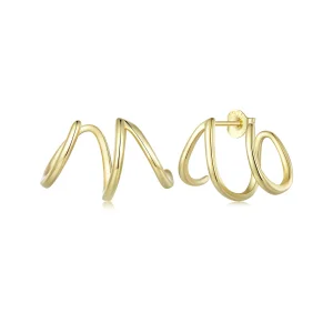 (slika za) Uhani s klinčki v slogu Pandora Simple Lines - SCE986-B