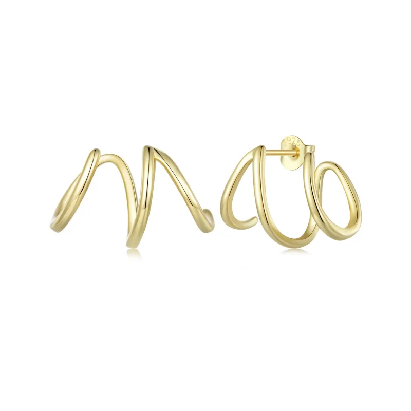 (slika za) Uhani s klinčki v slogu Pandora Simple Lines - SCE986-B - Slika izdelka