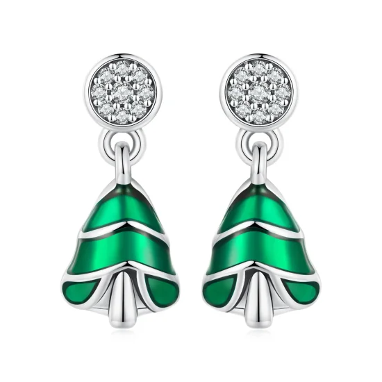 (slika za) Uhani v slogu božičnega drevesa Pandora - BSE919