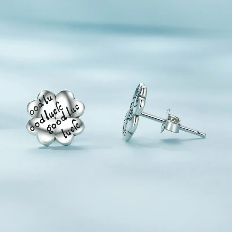 (slika za) Uhani v slogu Pandora Lucky Clover Studs - SCE1635 - Ogled 4