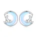 Uhani v slogu Pandora Moon Cat Studs - BSE913 Uhani v slogu Pandora Moon Cat Studs - BSE913