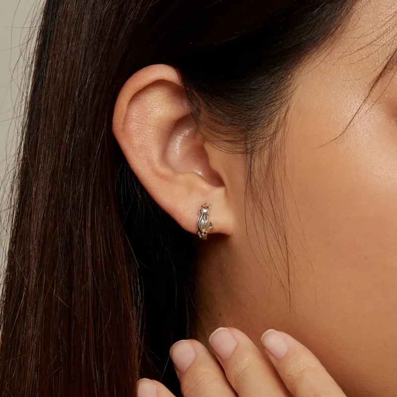 (slika za) Uhani z zajčjimi obroči v slogu Pandora - SCE1616 - Ogled 7