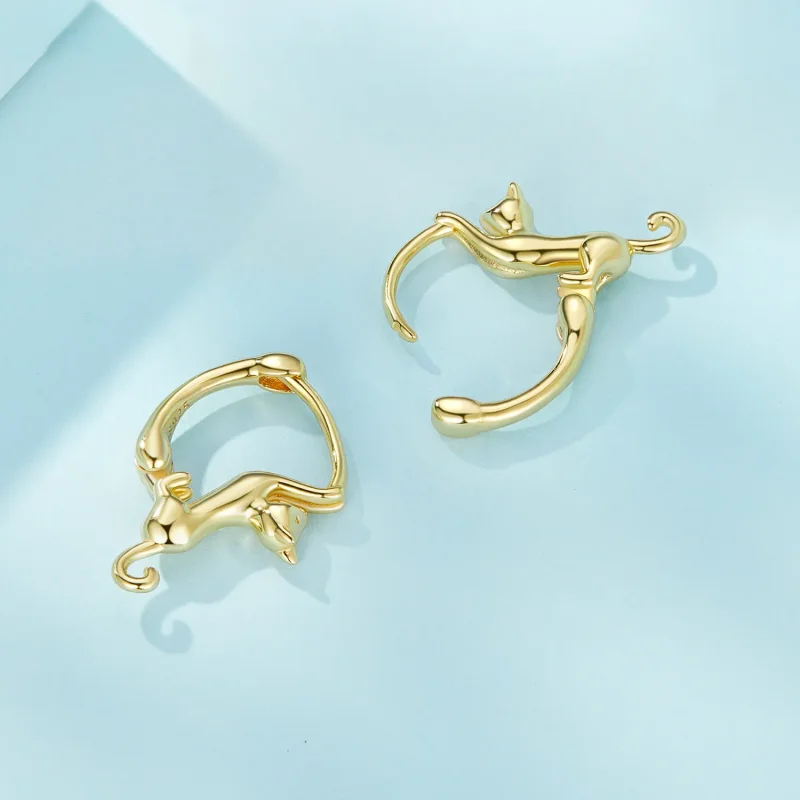 (slika za) Uhani z mačjimi obroči v stilu Pandora - SCE1488-LB - Ogled 4