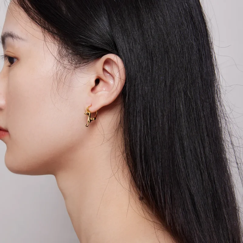 (slika za) Uhani z mačjimi obroči v stilu Pandora - SCE1488-LB - Ogled 6