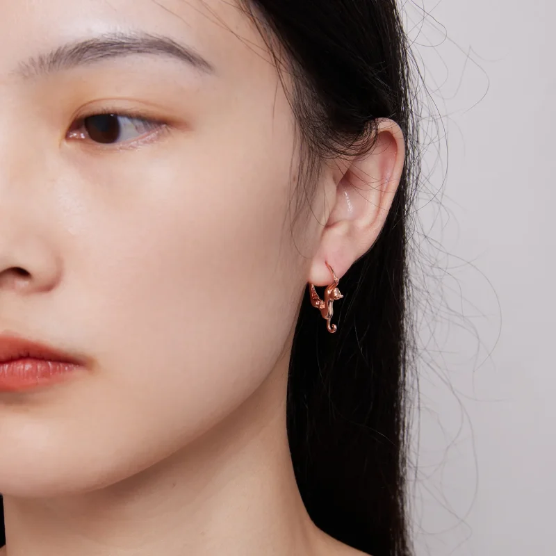 (slika za) Uhani z mačjimi obroči v stilu Pandora - SCE1488-LC - Ogled 6