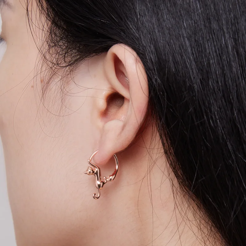 (slika za) Uhani z mačjimi obroči v stilu Pandora - SCE1488-LC - Ogled 7