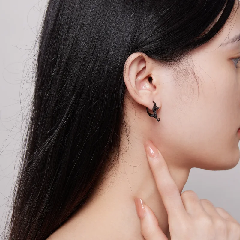 (slika za) Uhani z mačjimi obroči v stilu Pandora - SCE1488-LD - Ogled 5