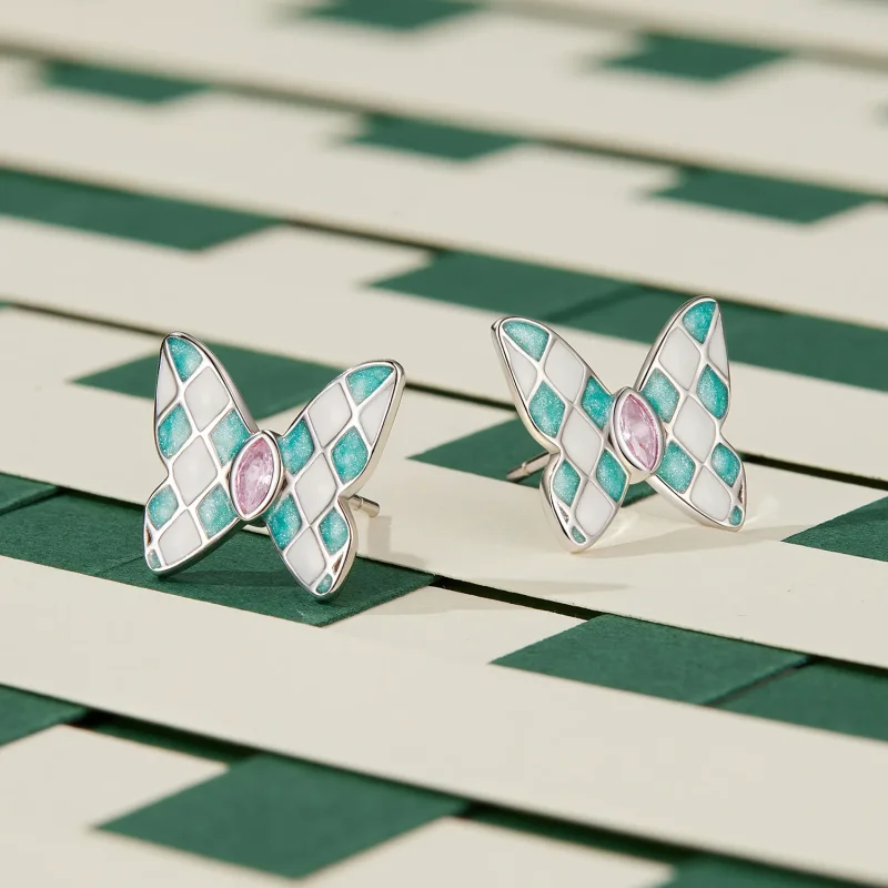 (slika za) Uhani z metulji v slogu Pandora - SCE1610 - Ogled 2